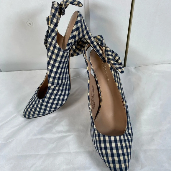 BCBG | Gingham Checkered Women's Heels - sling back - 7.5 - Picture 2 of 6